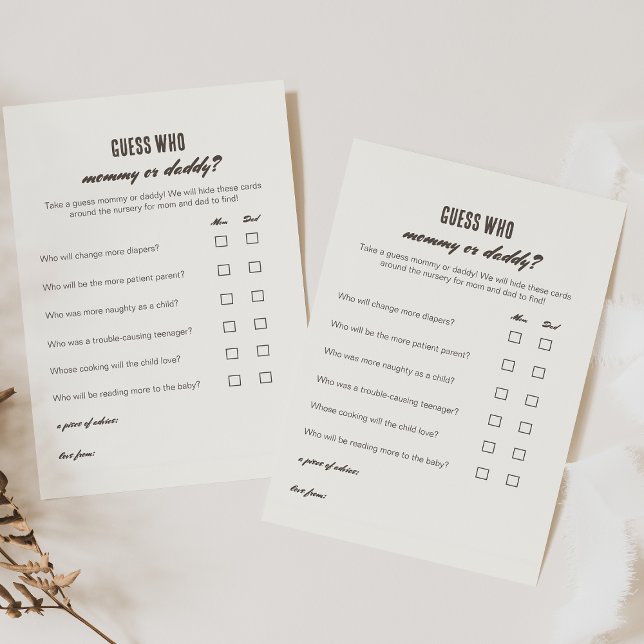 Adivinhem quem Mamãe ou jogo de acampamento rosa-P (Criador carregado)