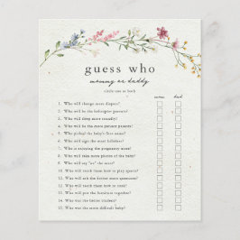 Adivinhem quem Mamãe ou jogo de Chá de fraldas de 