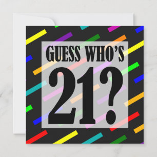 Adivinhem quem são 21 Convites de festas de aniver