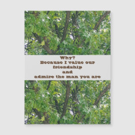 Admire Friendship Magnetic Greeting Card