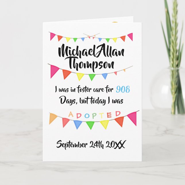 Adoção Do Anúncio Do Foster Care - Partido (Frente)
