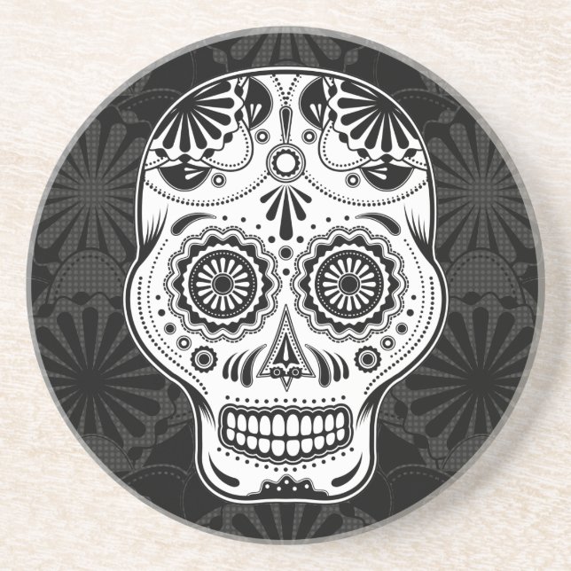 Adoce a arte do crânio - dia da porta copos (Frente)