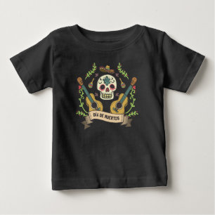 Adoce o crânio & a camisa de Guitarra Diâmetro d