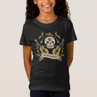 Adoce o crânio & a camisa de Guitarra Diâmetro de