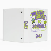 Adorable Bem-vindo de Volta à Escola Roxo Verde