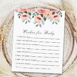 Adorable Blush Watercolor Floral Baby Shower