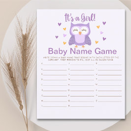 Adorable Owl Baby Shower Girl