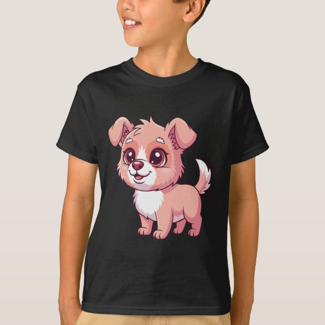Adorable Puppy Kids' T-Shirt (Frente)