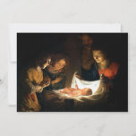 Adoração da Criança Jesus - Honroso<br><div class="desc">Adoração da cena da natividade de Jesus da criança com a pintura original de óleo por Honthorst em 1620. A cena com Jesus,  Maria e José,  juntamente com pastores. http://frontiernow.com</div>