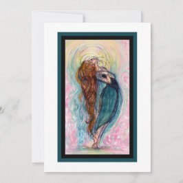 "Adoração de Menina." Cartão de Folha Única