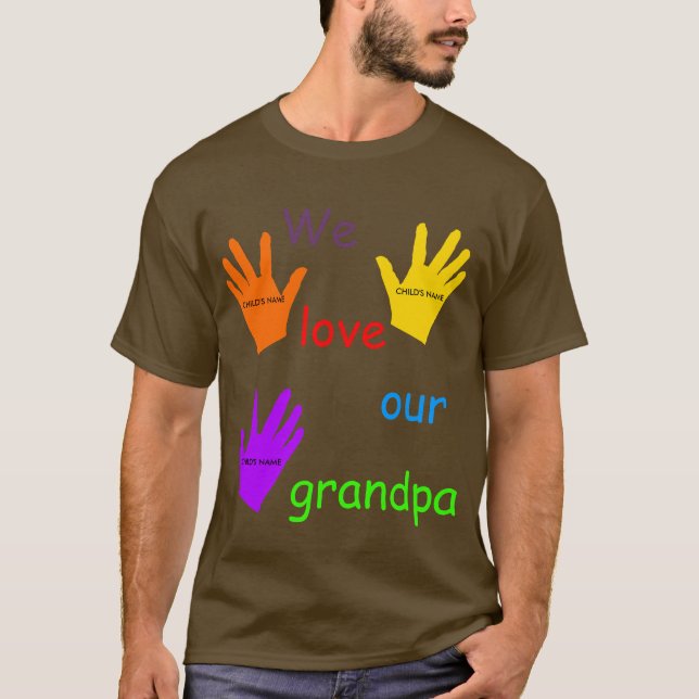 Adoramos Nossa Camiseta Do Vovô (Frente)