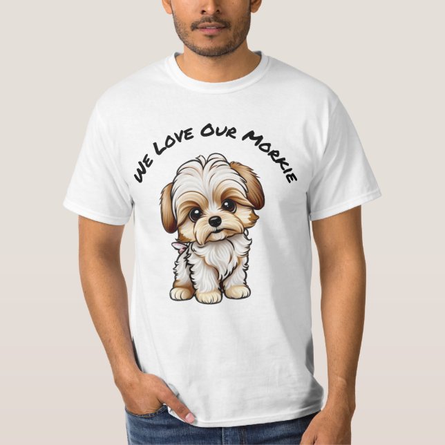 Adoramos Nossa Camiseta Morkie Mens (Frente)