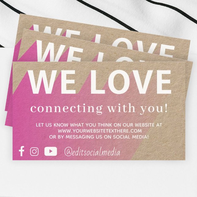 Adoramos o Cartão de visita de Conexão do Cliente (Criador carregado)