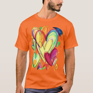 Adorando Coração Corações Camisa De Arte Inspi