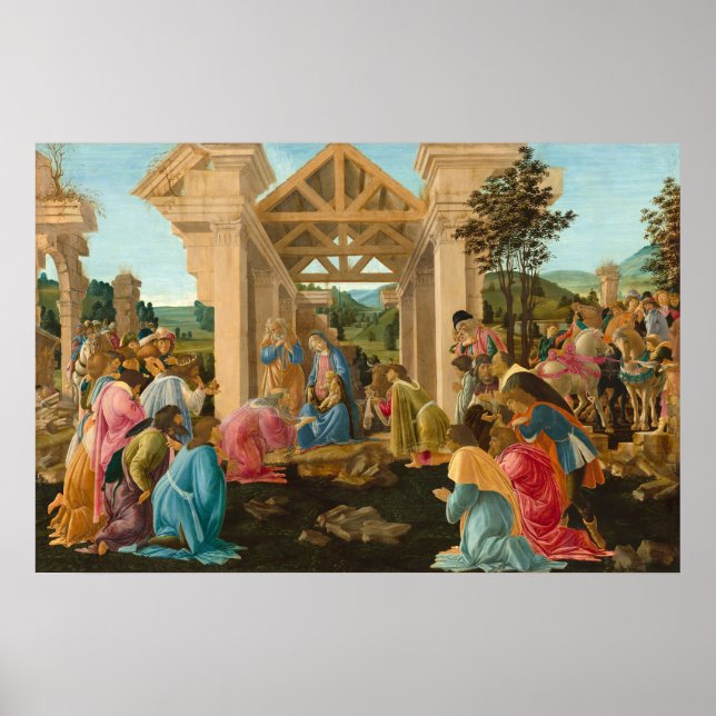 Adoration Magi - Sandro Botticelli Fine Art Poster (Frente)