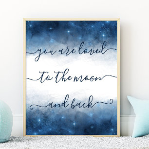 Adorava A Lua E O Poster Da Galáxia De Trás