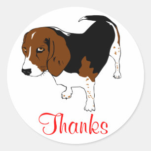 Adoráveis Adesivos de Agradecimento com Cachorrinh