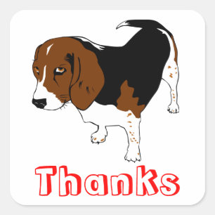 Adoráveis Adesivos de Agradecimento com Cachorrinh