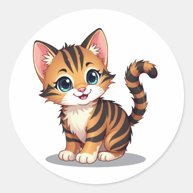 Adoráveis Adesivos de Gatinhos (Frente)