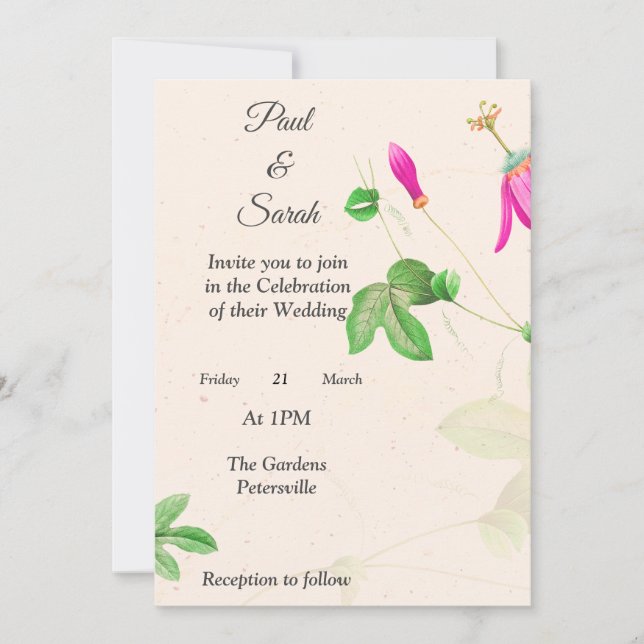 Adoráveis amigos cor-de-rosa Convite de Casamento, (Frente)