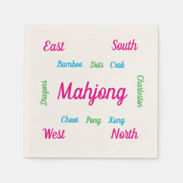 Adoráveis guardanapos de mahjong