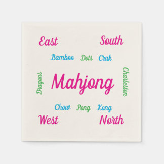Adoráveis guardanapos de mahjong