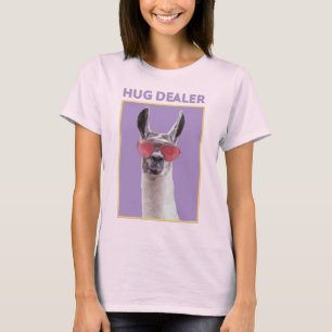 Adoráveis Llama Adoram Camiseta de Dealer Cute Hug