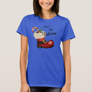 Adoráveis Natal não param de acreditar em T-Shirt