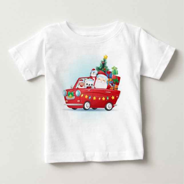 Adoráveis Papais noeis De Natal Com Camisa T Prese (Frente)