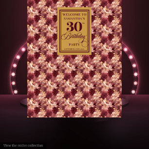 Adorável Blush Burgundy Dourada Tapeçaria