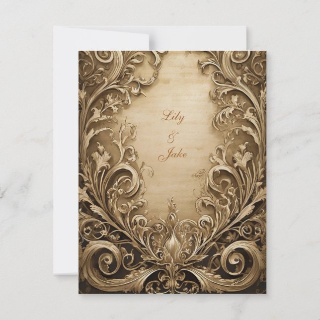 Adorável Convite De Casamento (Verso)