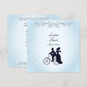 Adorável Convite de Casamento de Tema de Biciclet