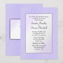 Adorável Convite de Casamento Lavanda