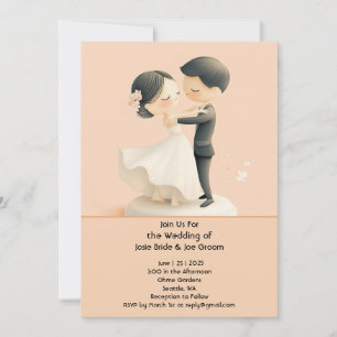 Adorável convite para o casamento