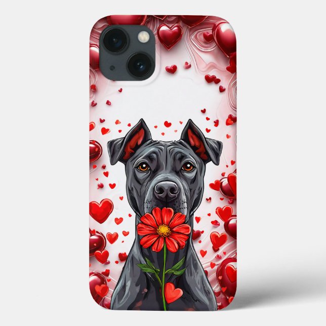 Adorável Design de Amor Canino, Presente Romântico (Verso)