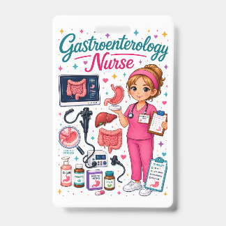 Adorável Design de Crachá Médico de Enfermeira de