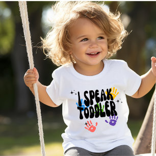 Adorável "Eu Falo Toddler" Toddler Meninas T-Shirt