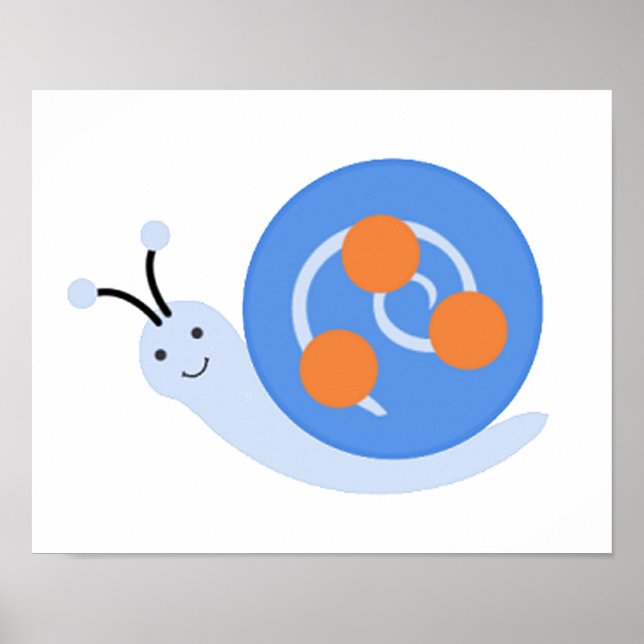 Adorável Hippity Snail Poster (Frente)