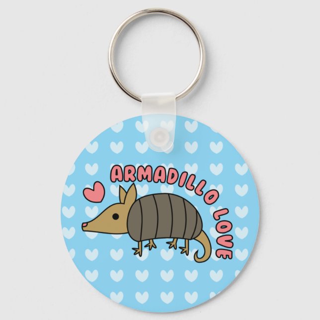 Adorável Kawaii Armadillo Chaveiro (Frente)
