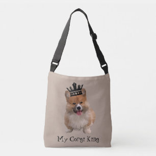 Adorável "My Corgi King" Welsh Corgi Dog Tote Bag