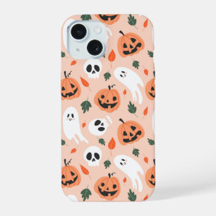 Adorável padrão de Jack-O-Lantern e Fantasma