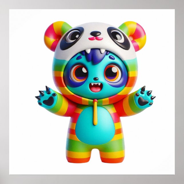 Adorável Poster de Boneca Kawaii para Decoração de (Frente)