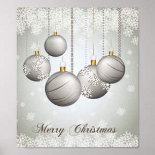 Adorável Poster de Natal Silver
