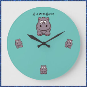 Adorável Relógio de Parede de Télio Hippo