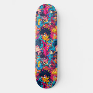 Adorável Skate com Padrão de Anime Japonês Manga