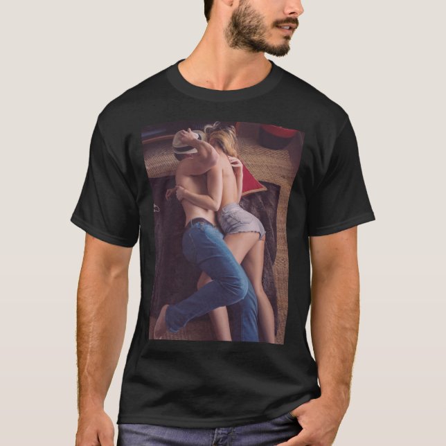 Adorável T-Shirt de Casal Quente (Frente)