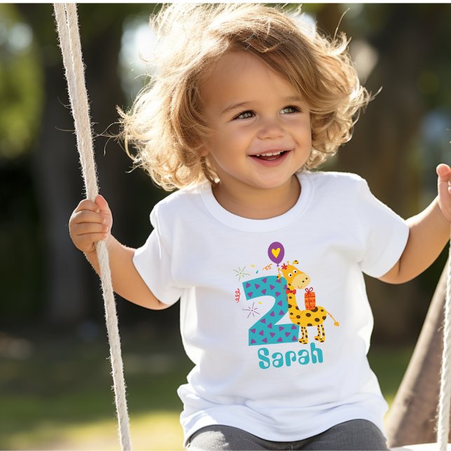 Adorável Toddler Aniversário #2 Meninas T-Shirt (Criador carregado)
