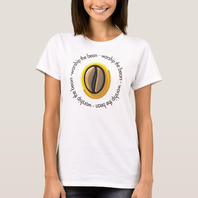 Adore o t-shirt do café do feijão (Frente)