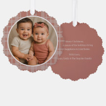 Adorno de Foto Personalizada de Família em Terraco