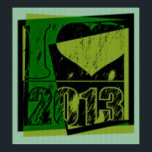 Adoro 2013 - pixels hexagonais - Pop Art - Poster<br><div class="desc">Eu adoro os anos 2000</div>